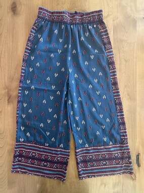 Pepe Jeans Wide Leg Boho Print Culotte Pants Size S